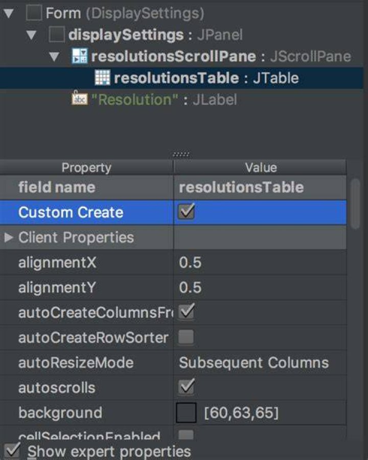 What is JTable model